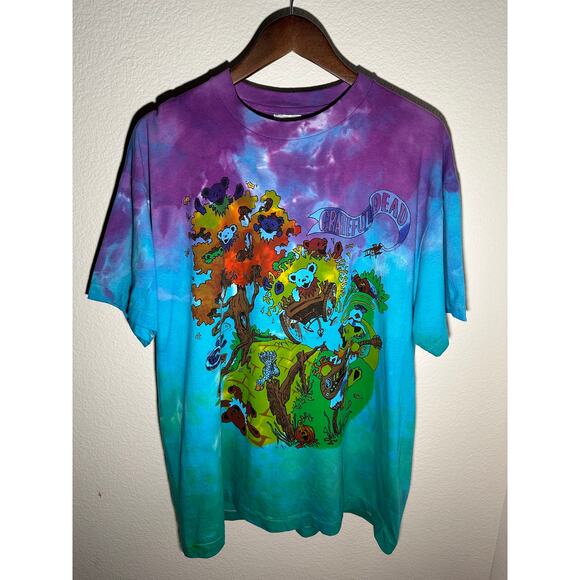 Grateful Dead "Rise & Fall Tour" Vintage Reprint Liquid Blue Tag XL - Picture 1 of 6